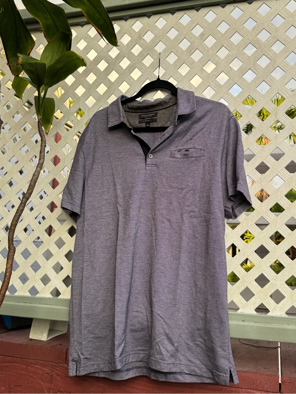Men's Short-Sleeve Polo Shirt in Heather Gray